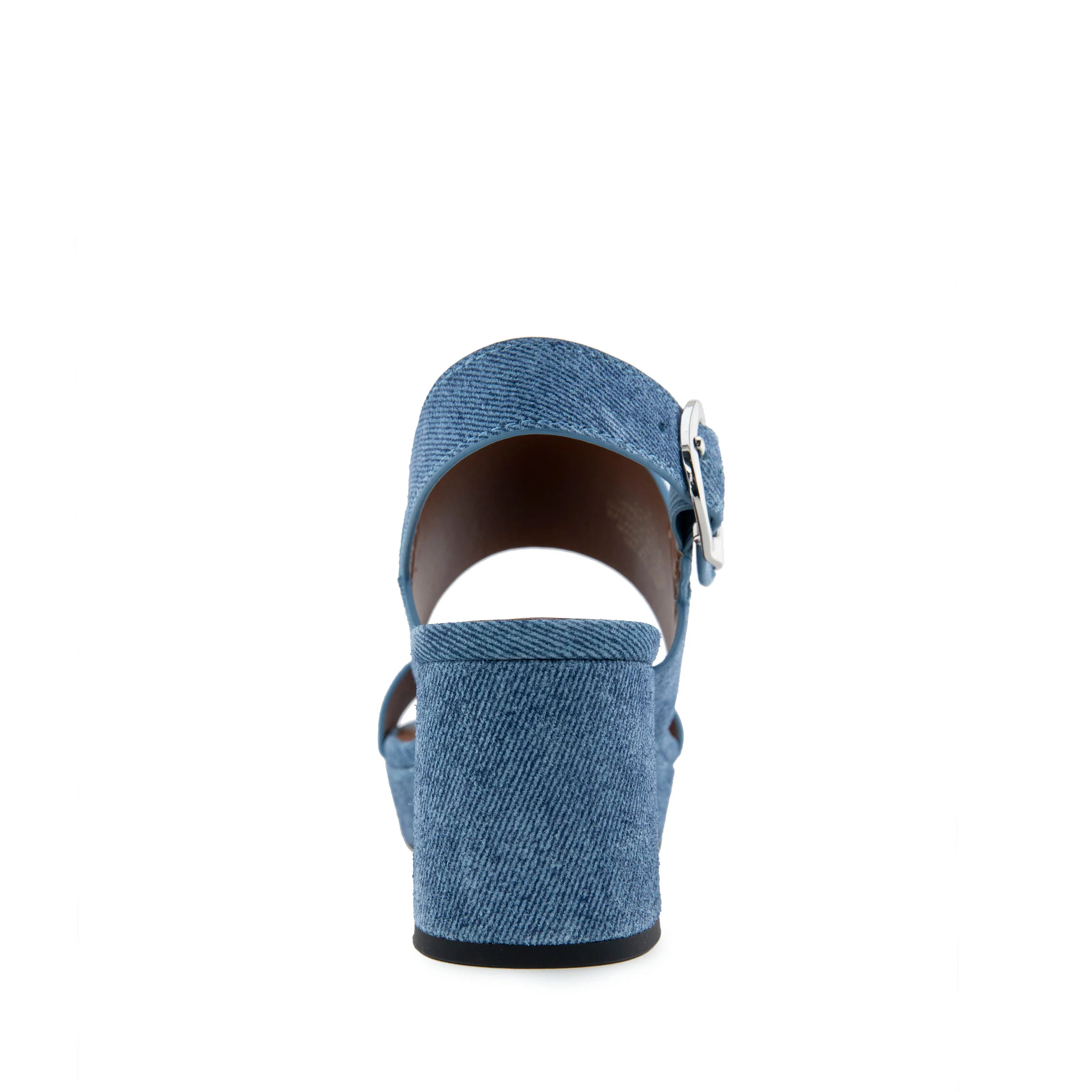 Camera Sandal Platform | Blue Jean Denim Suede - Image 4