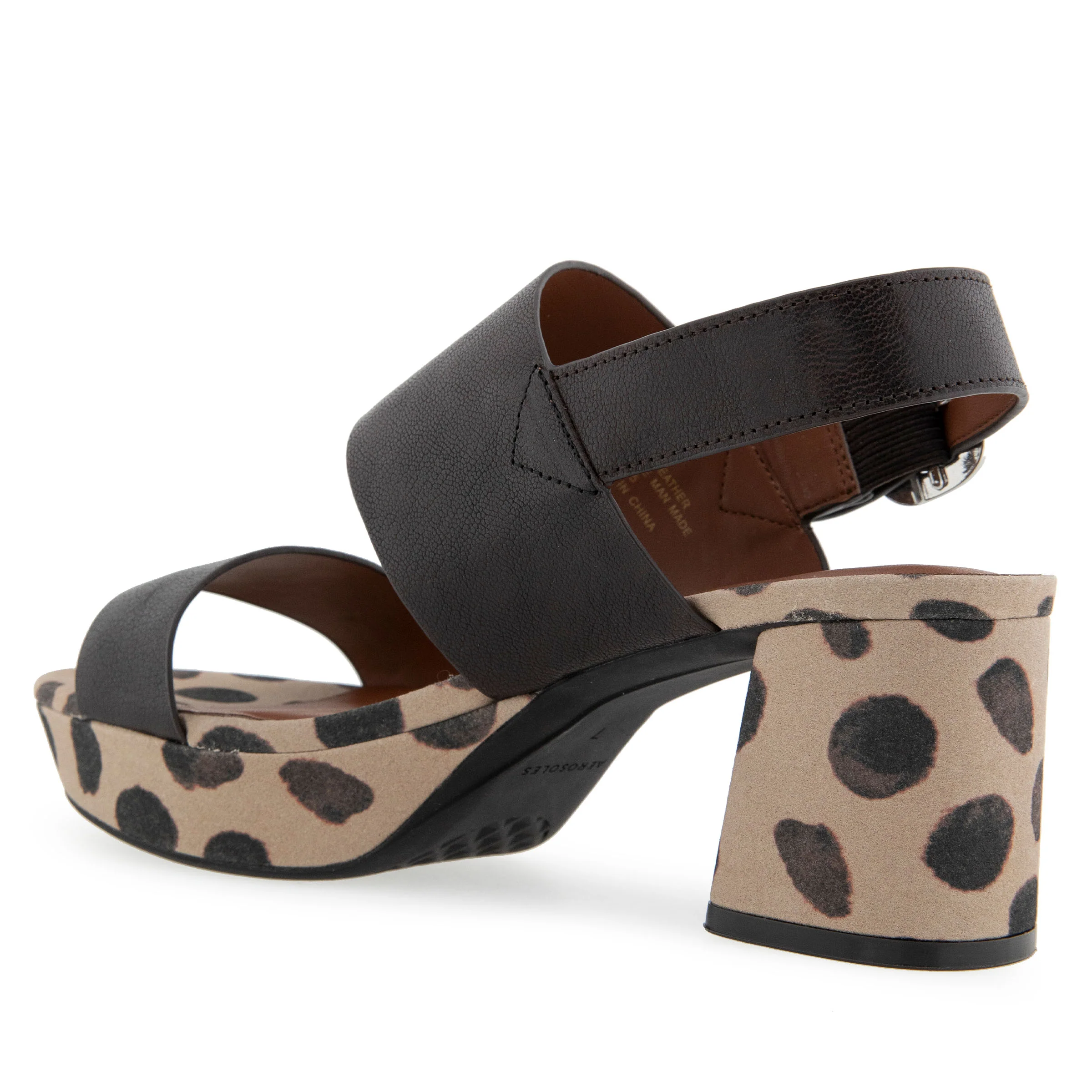 Camera Sandal Platform | Java Spotted Print Leather - Image 2