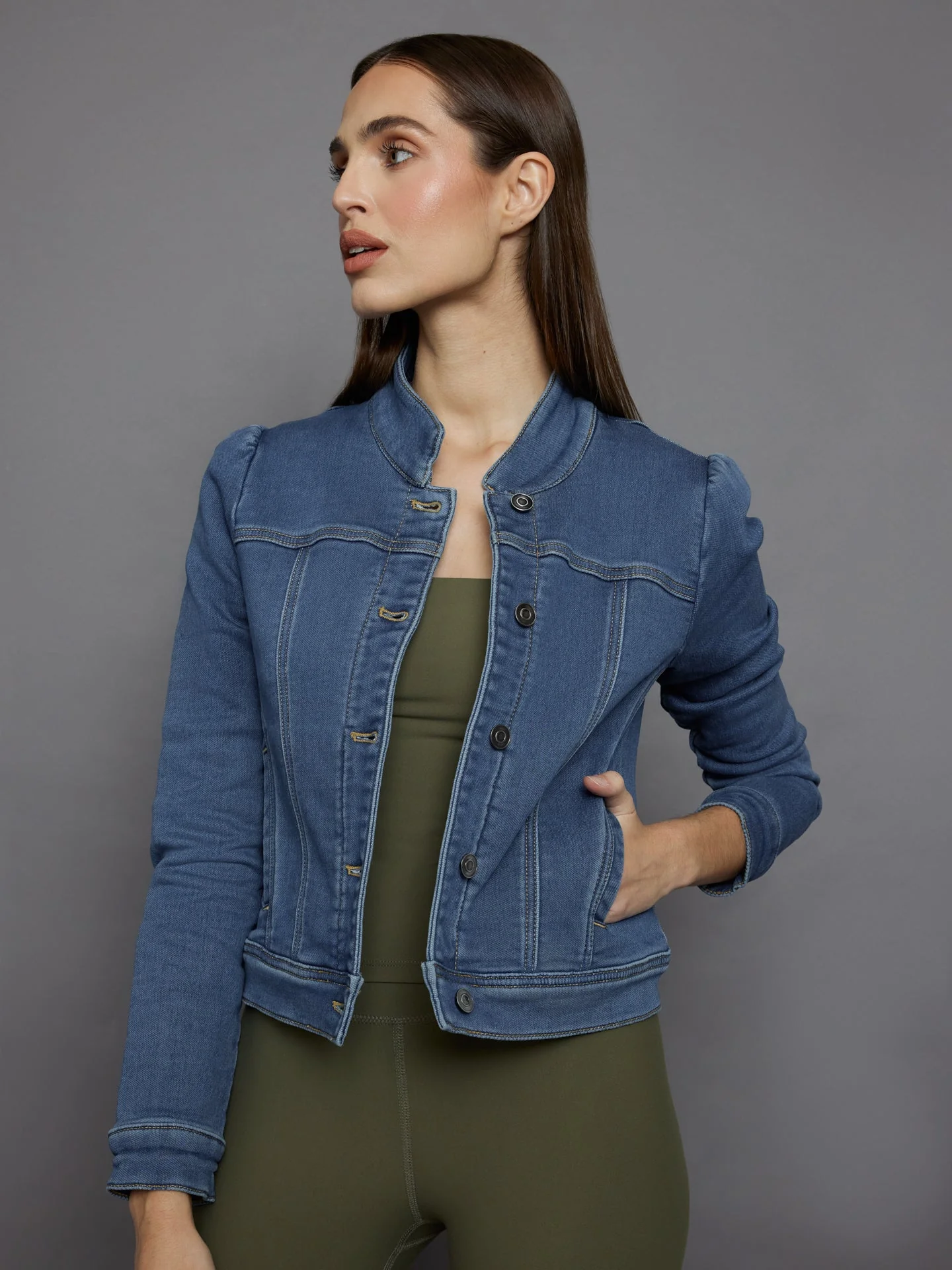 Carbon38 | Tailored Denim Jacket | Medium Wash