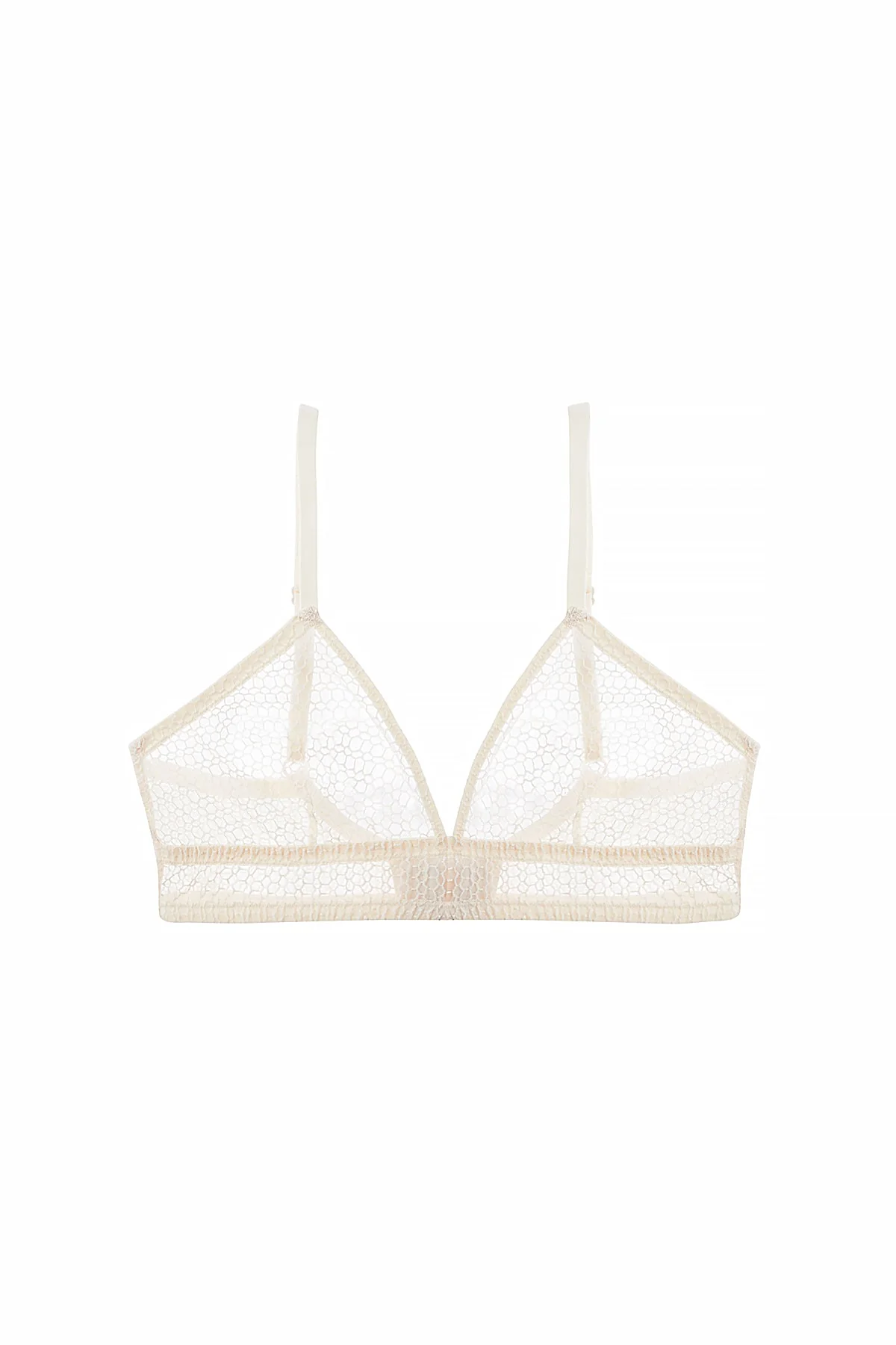 Honeycomb Triangle Soft Bra | Mastic