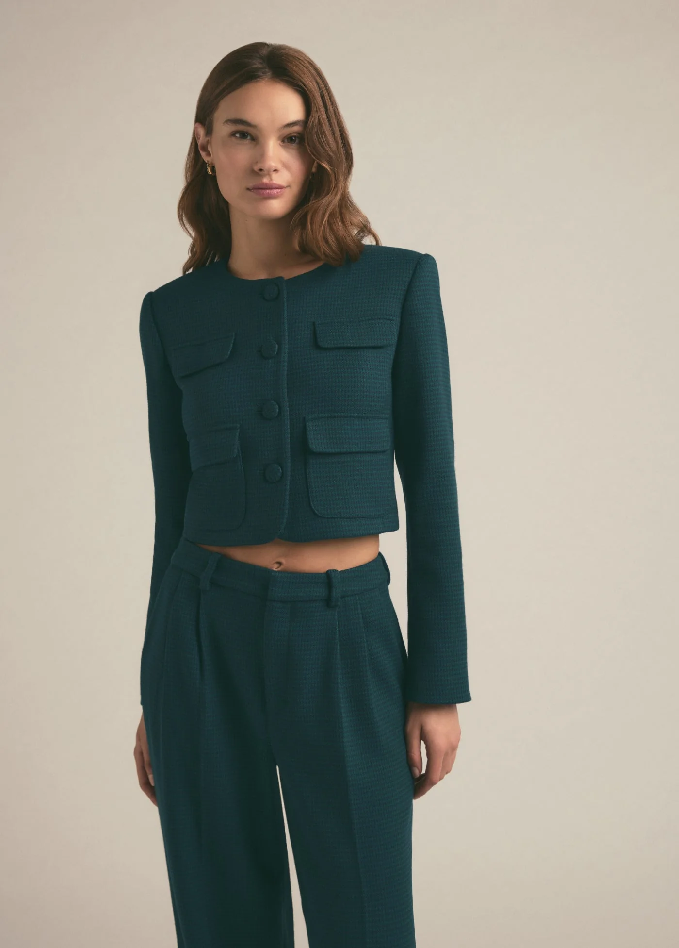 The Emily Jacket | Juniper Houndstooth