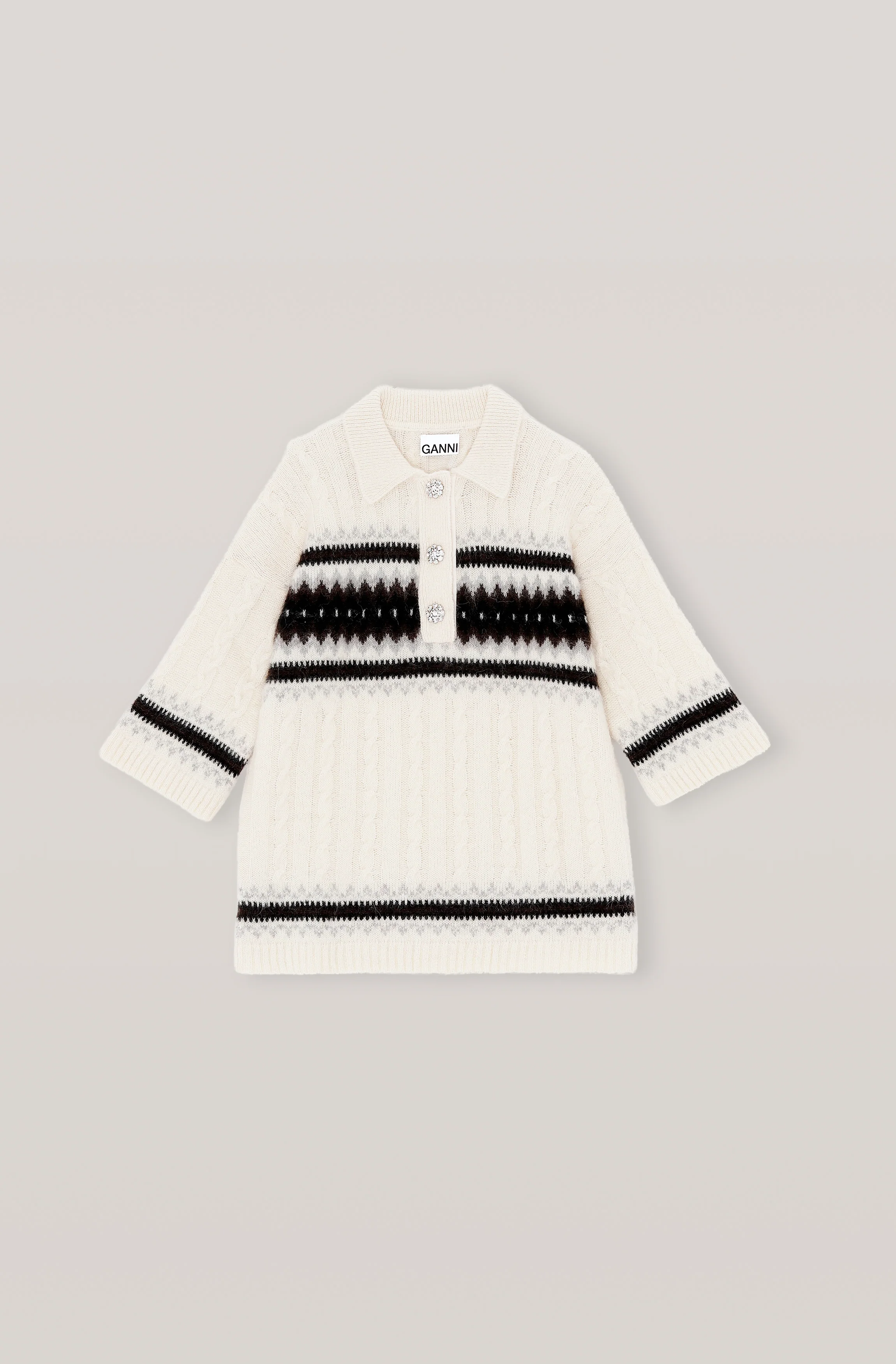 Alpaca Knit Oversized T-Shirt | Egret