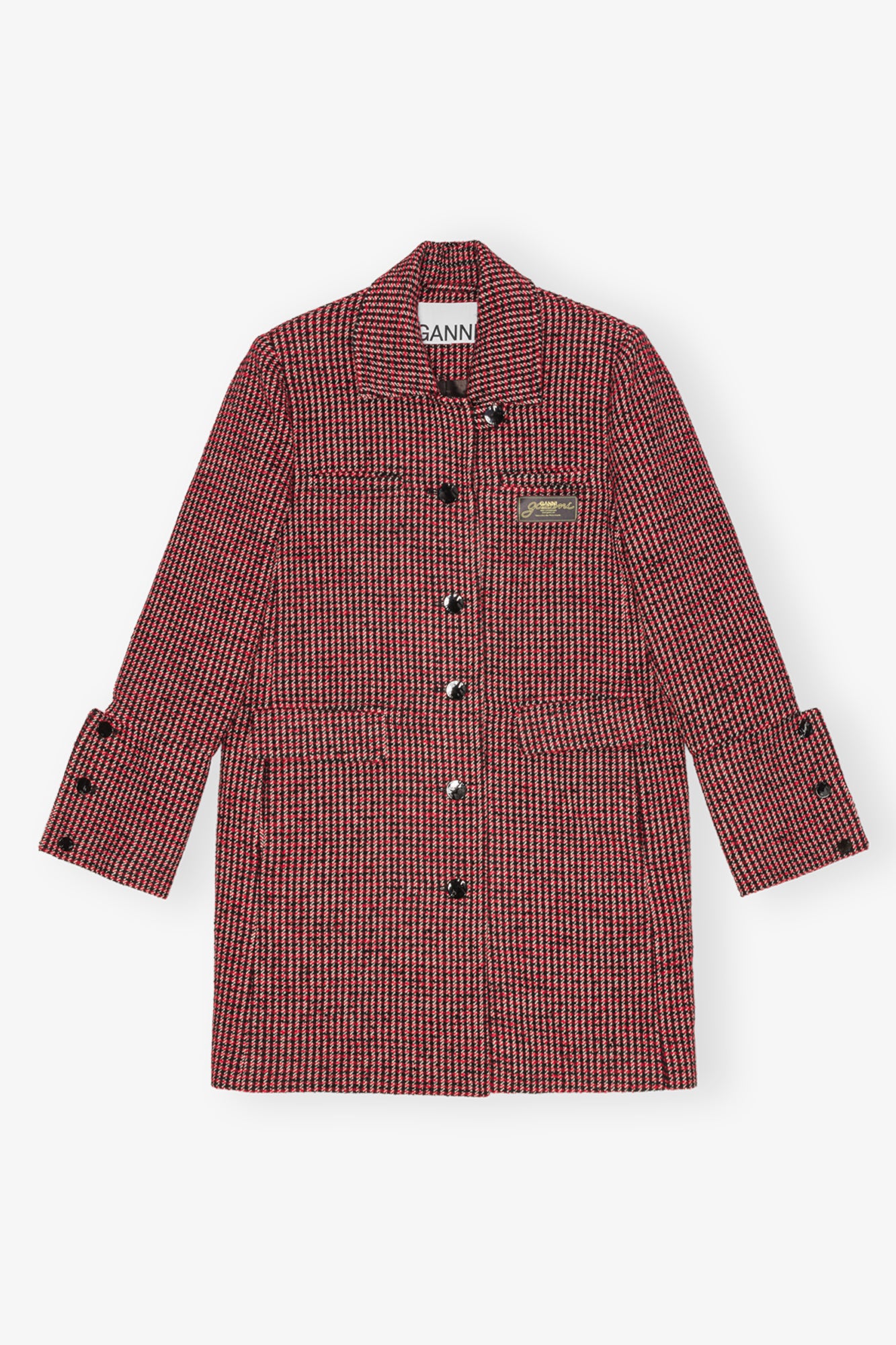 Check Midi Jacket | Racing Red
