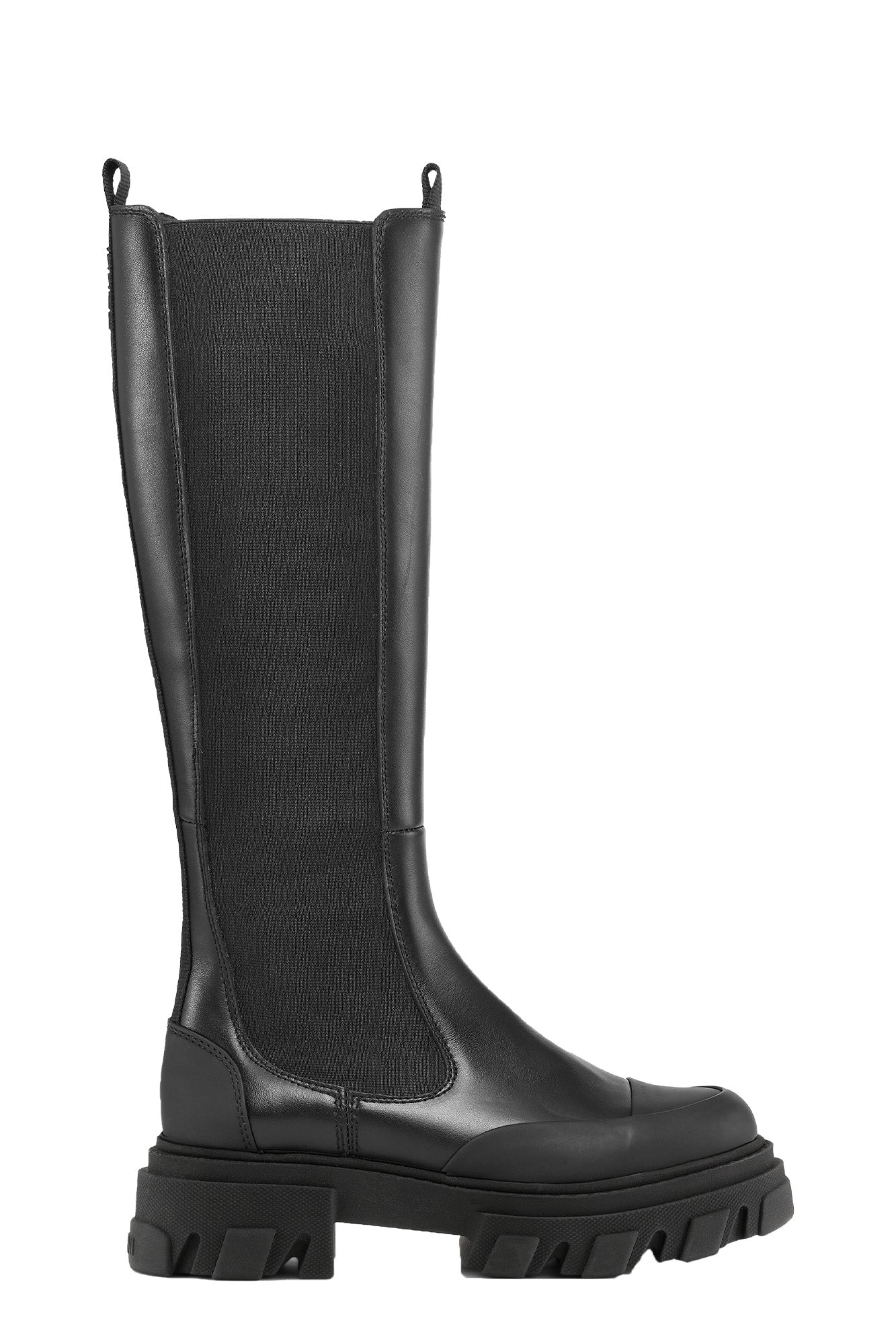 Cleated High Chelsea Boots | Black