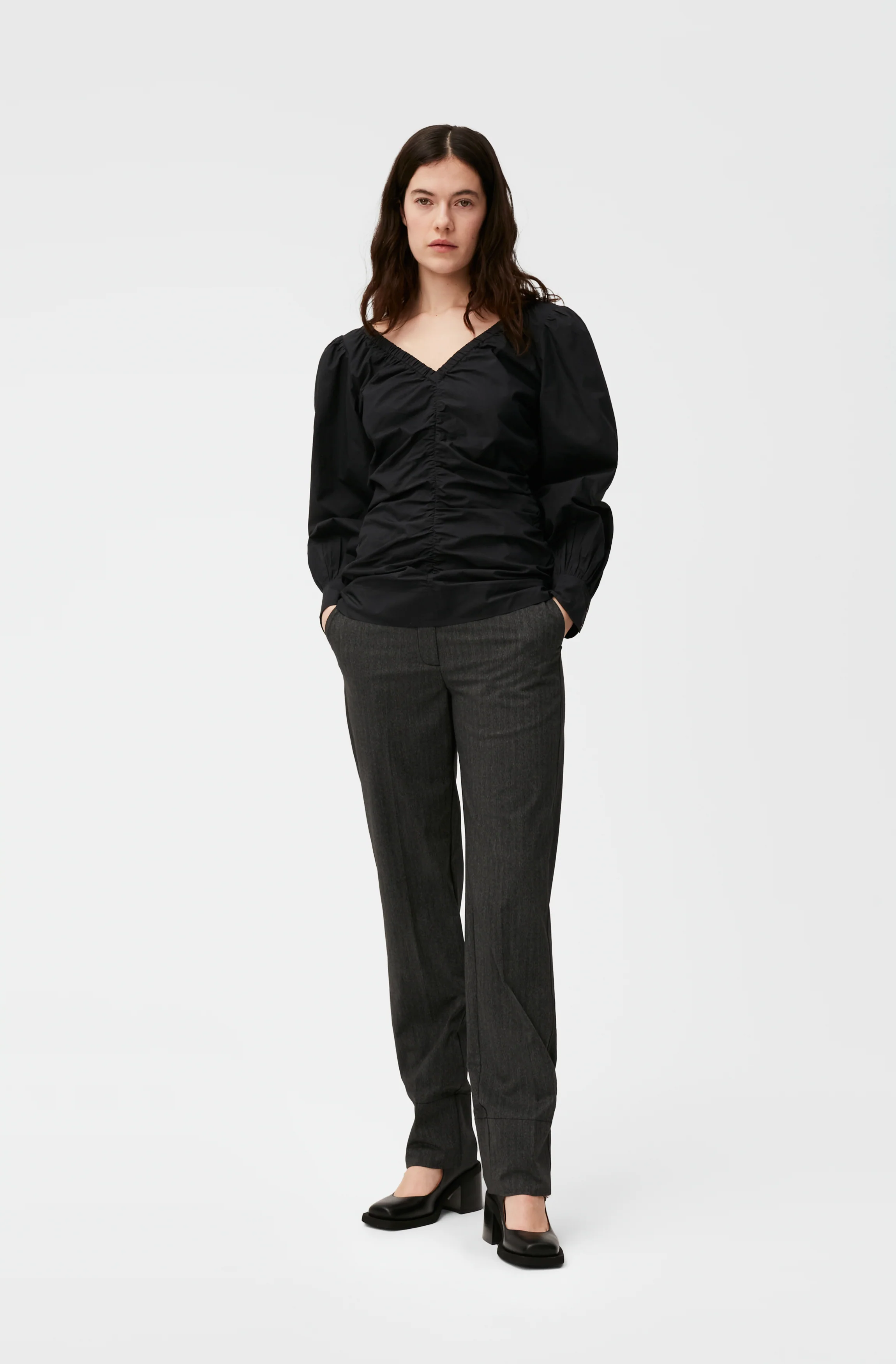 Drapey Pleat Trousers | Phantom