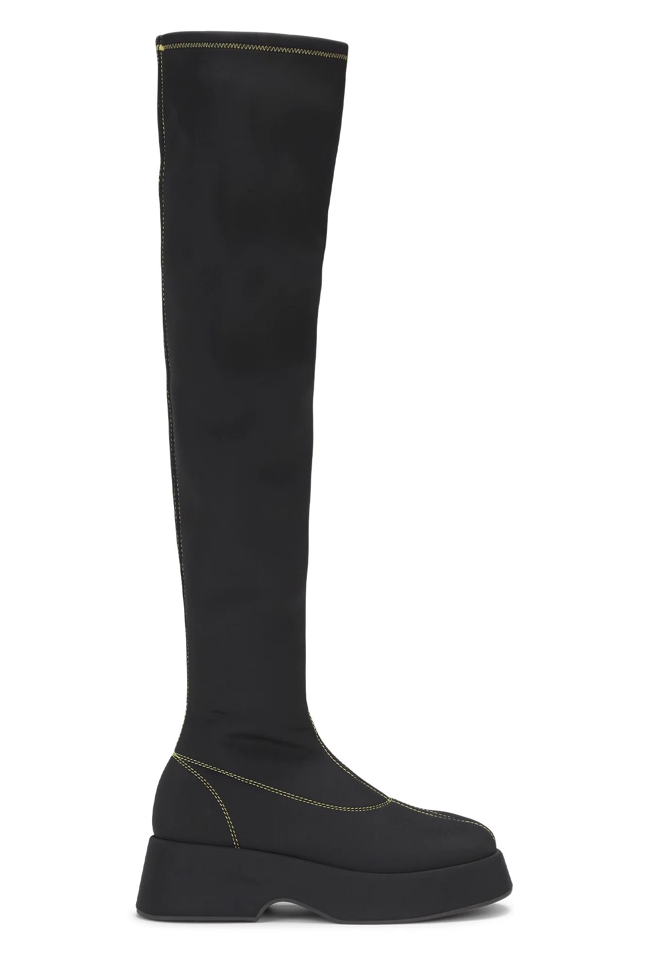 Flatform Over-the-Knee Boots | Black