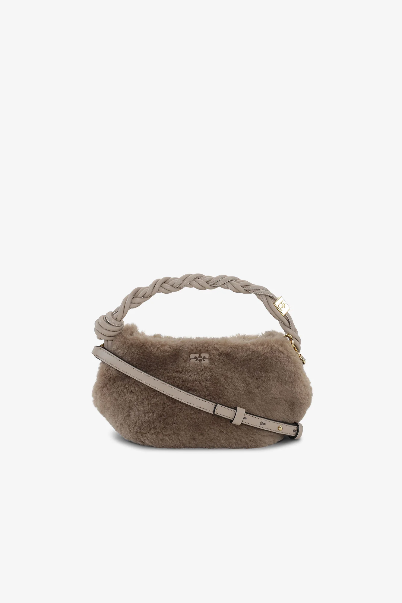Fluffy Mini Bou Bag | Oyster Gray