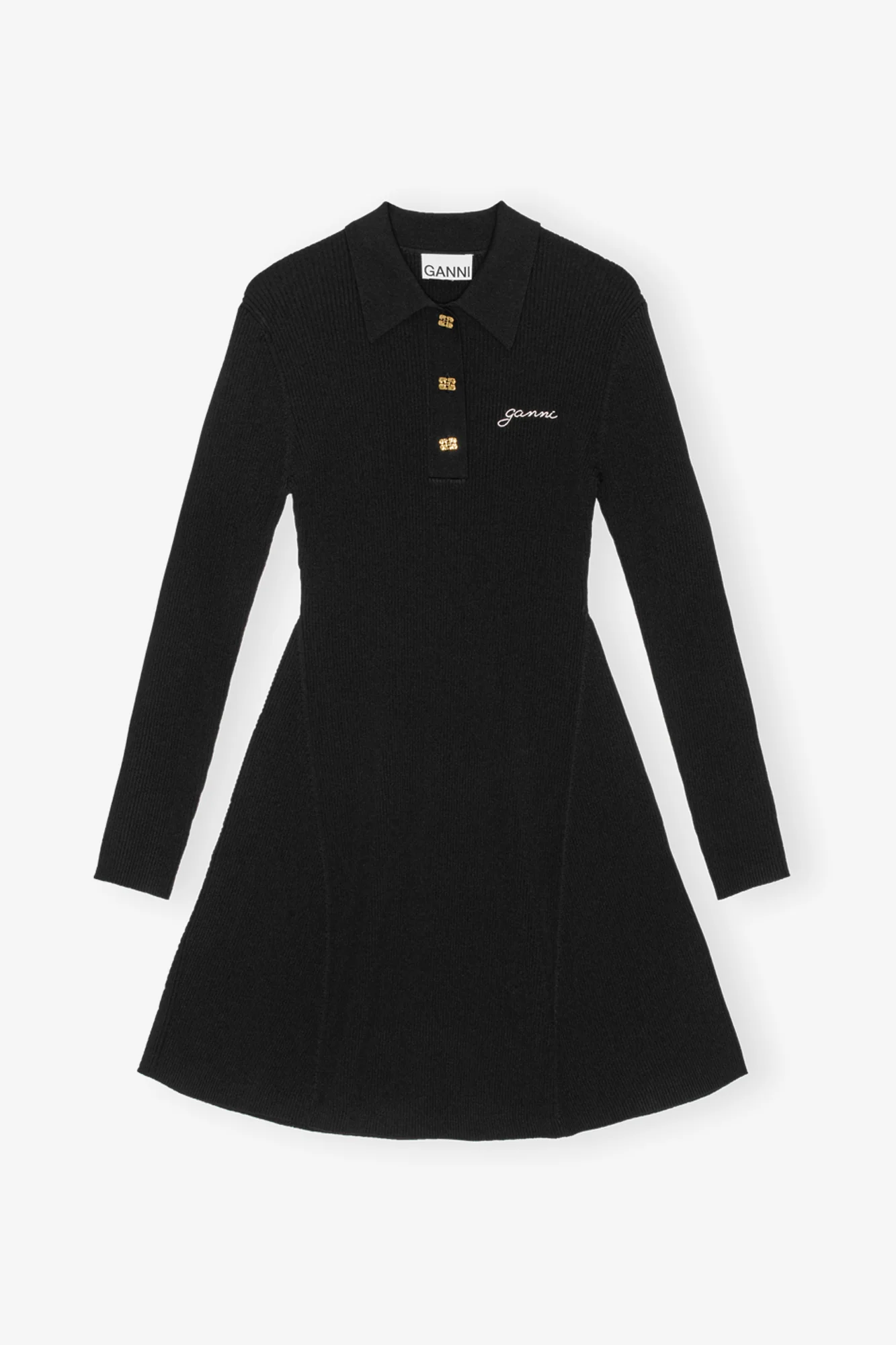 Future Viscose Rib Mini Dress | Black