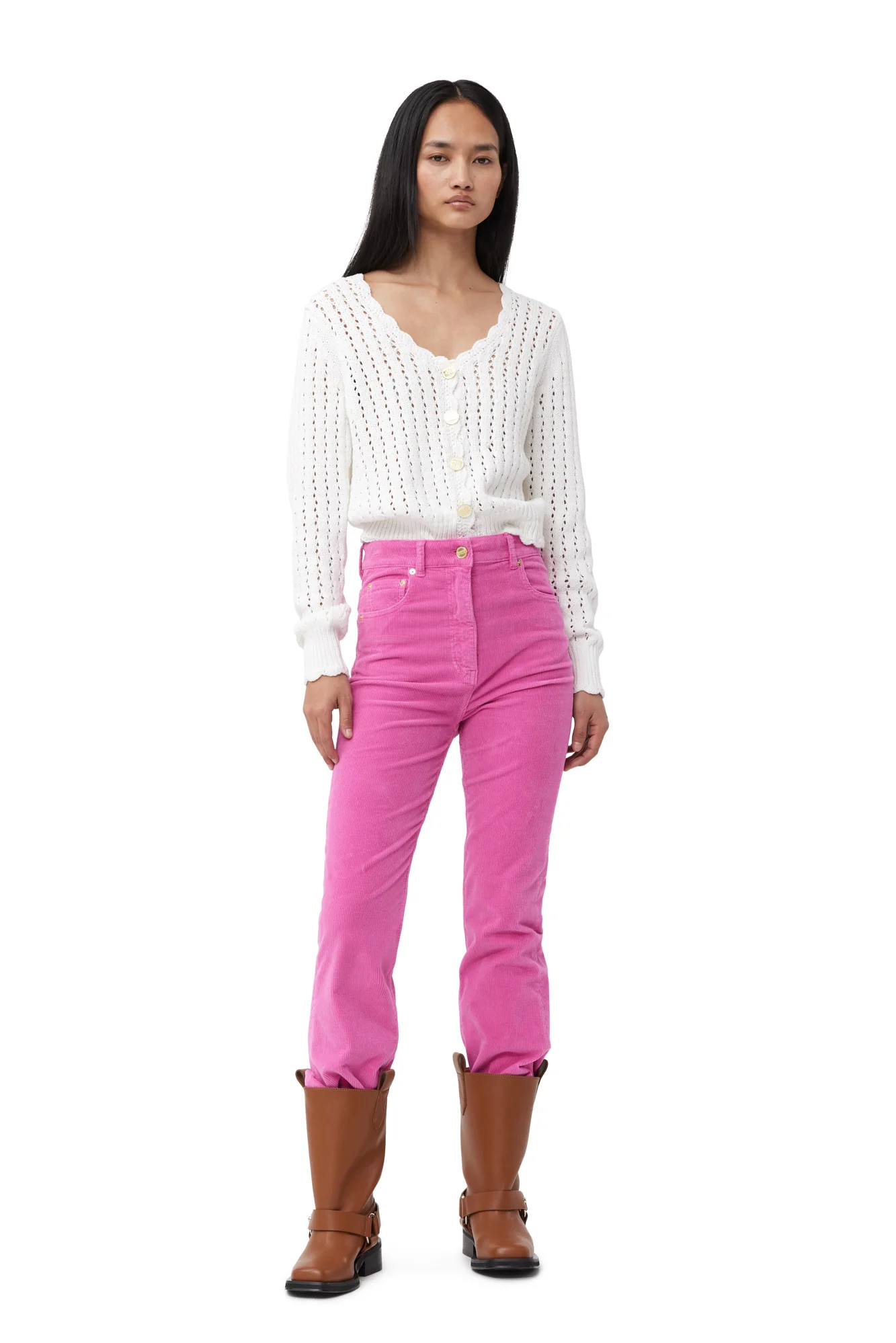 Lace Cardigan | Bright White