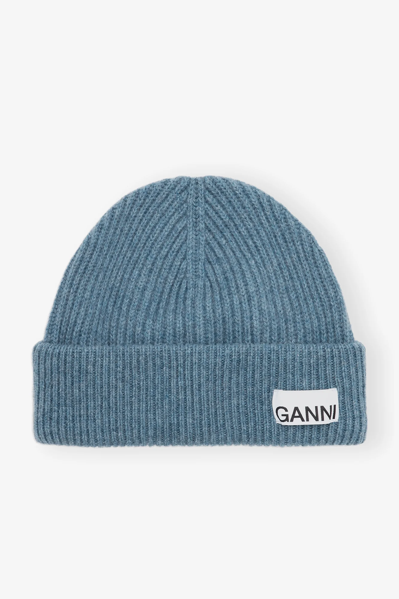 Light Structured Rib Knit Beanie | Dusty Blue