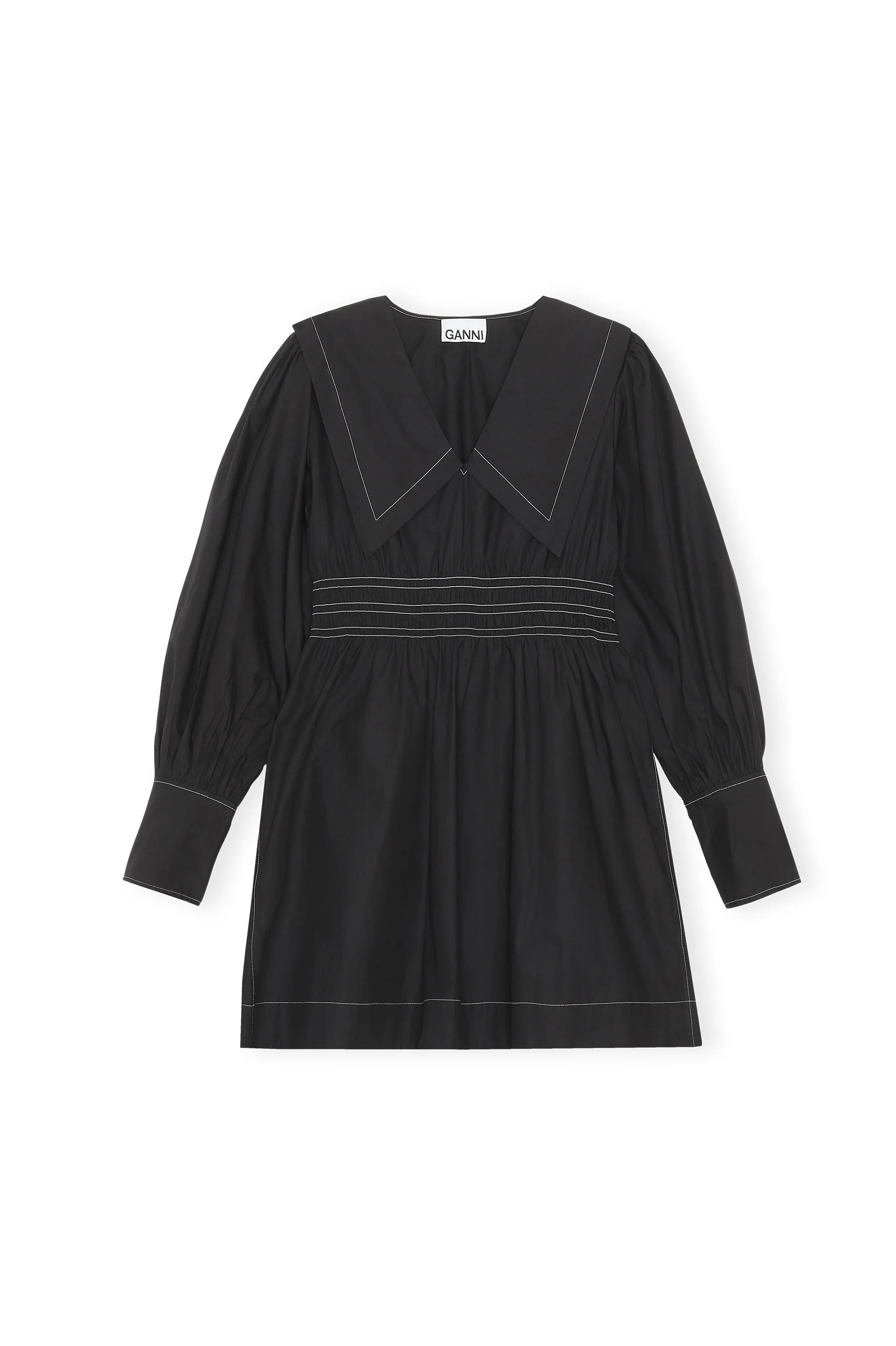 Poplin Mini Dress | Black
