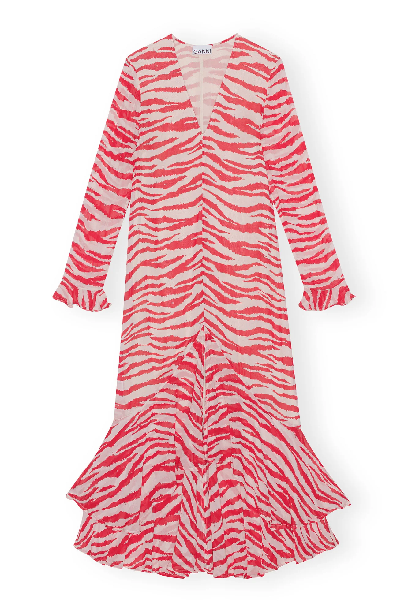Printed Light Georgette Maxi Dress | Castle Wall
