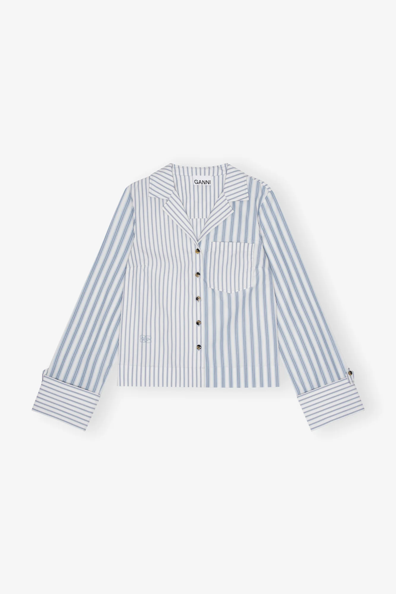 Stripe Cotton Shirt | Egret