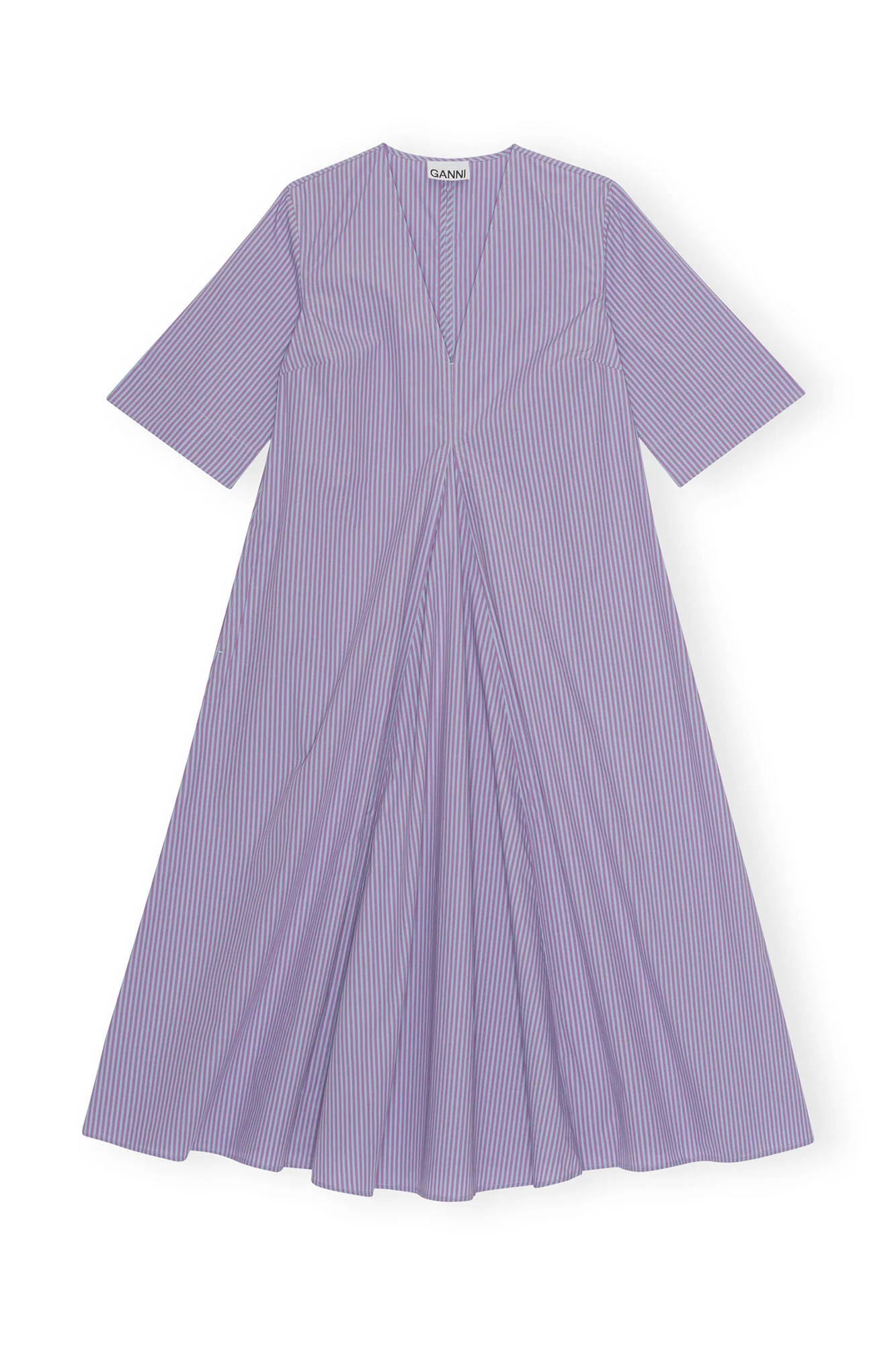 Stripe Cotton V-Neck Maxi Dress | Forever Blue