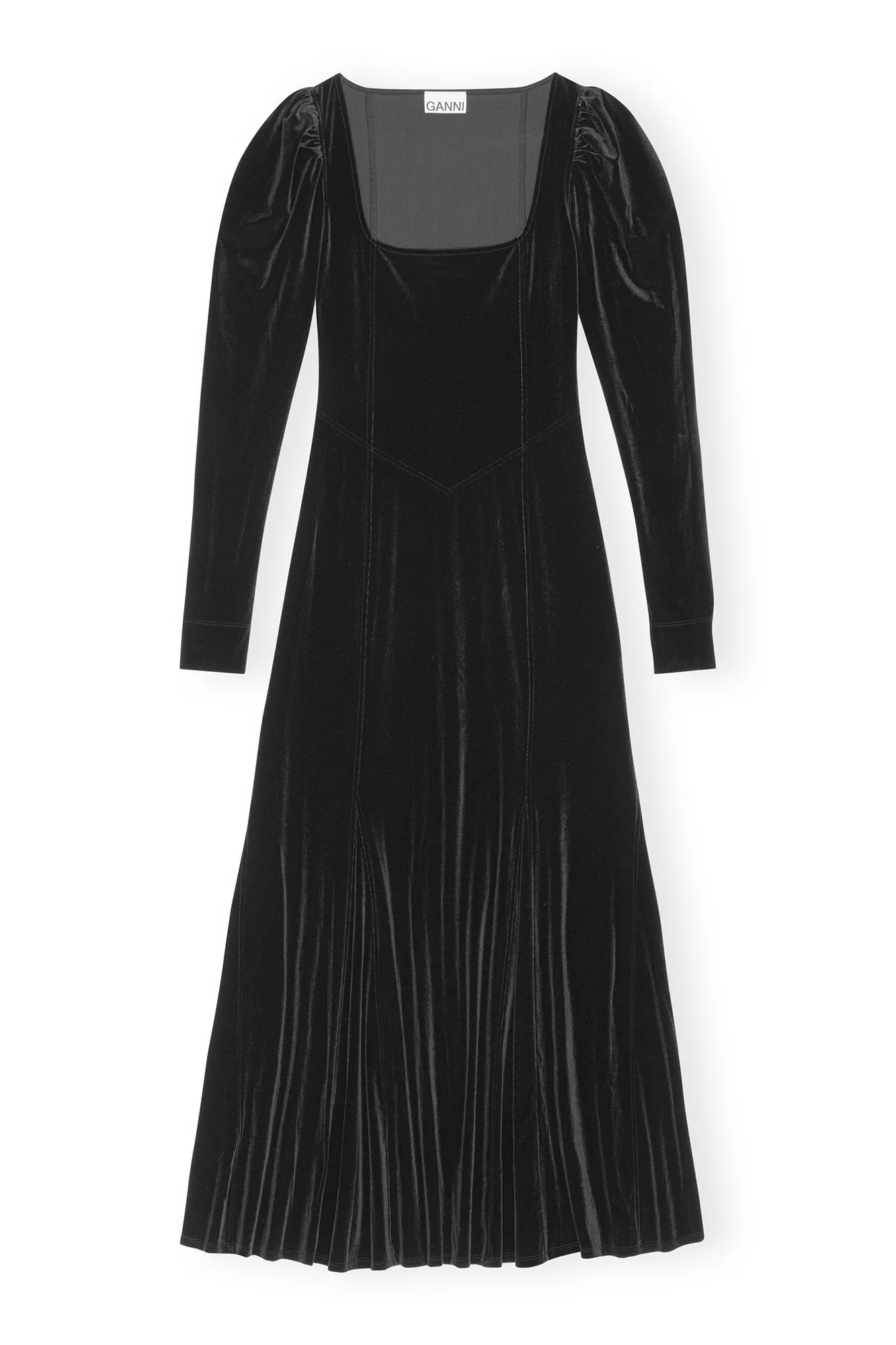 Velvet Jersey Maxi Dress | Black