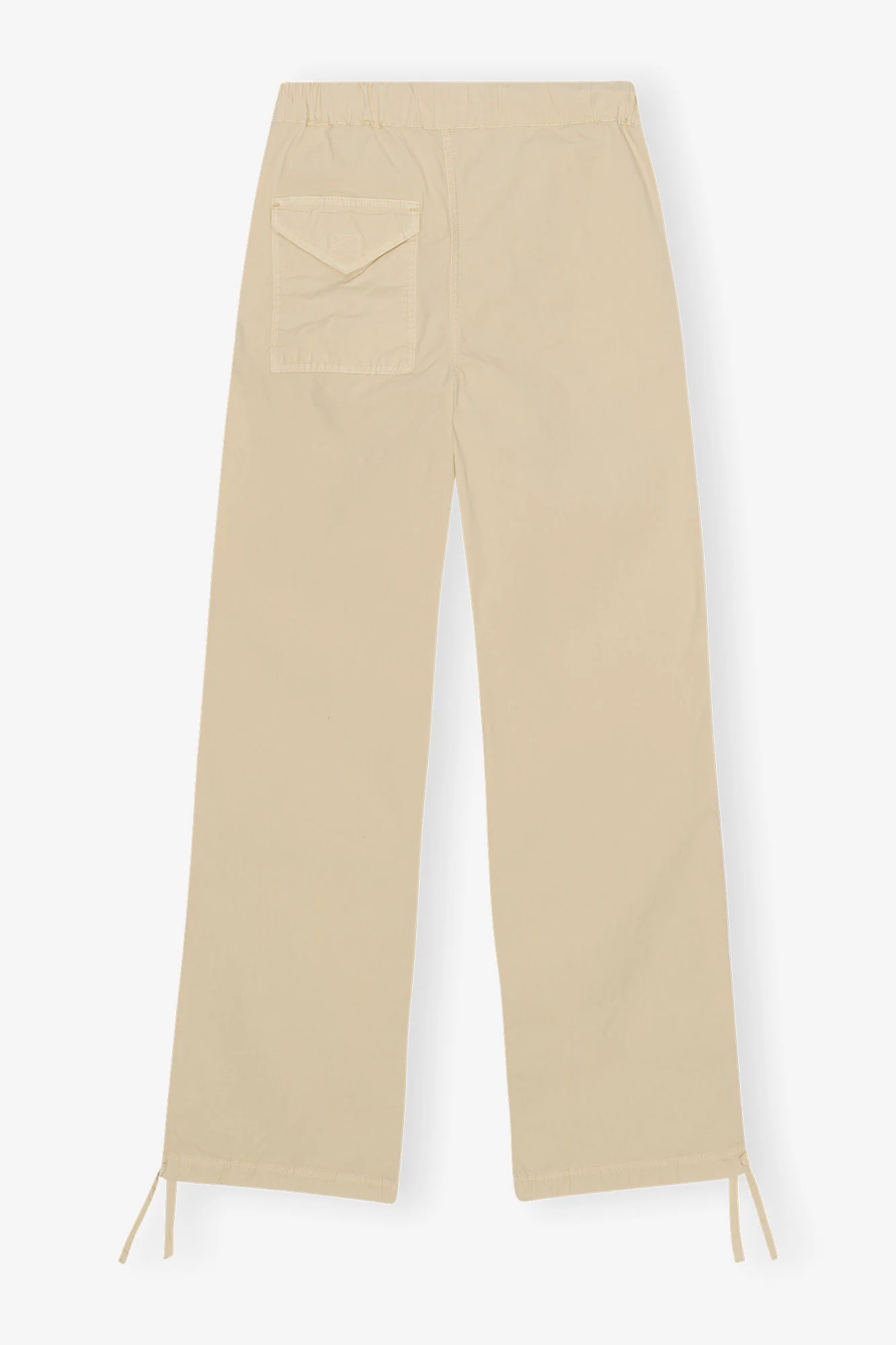 Washed Cotton Canvas Draw String Pants | Pale Khaki - Image 4