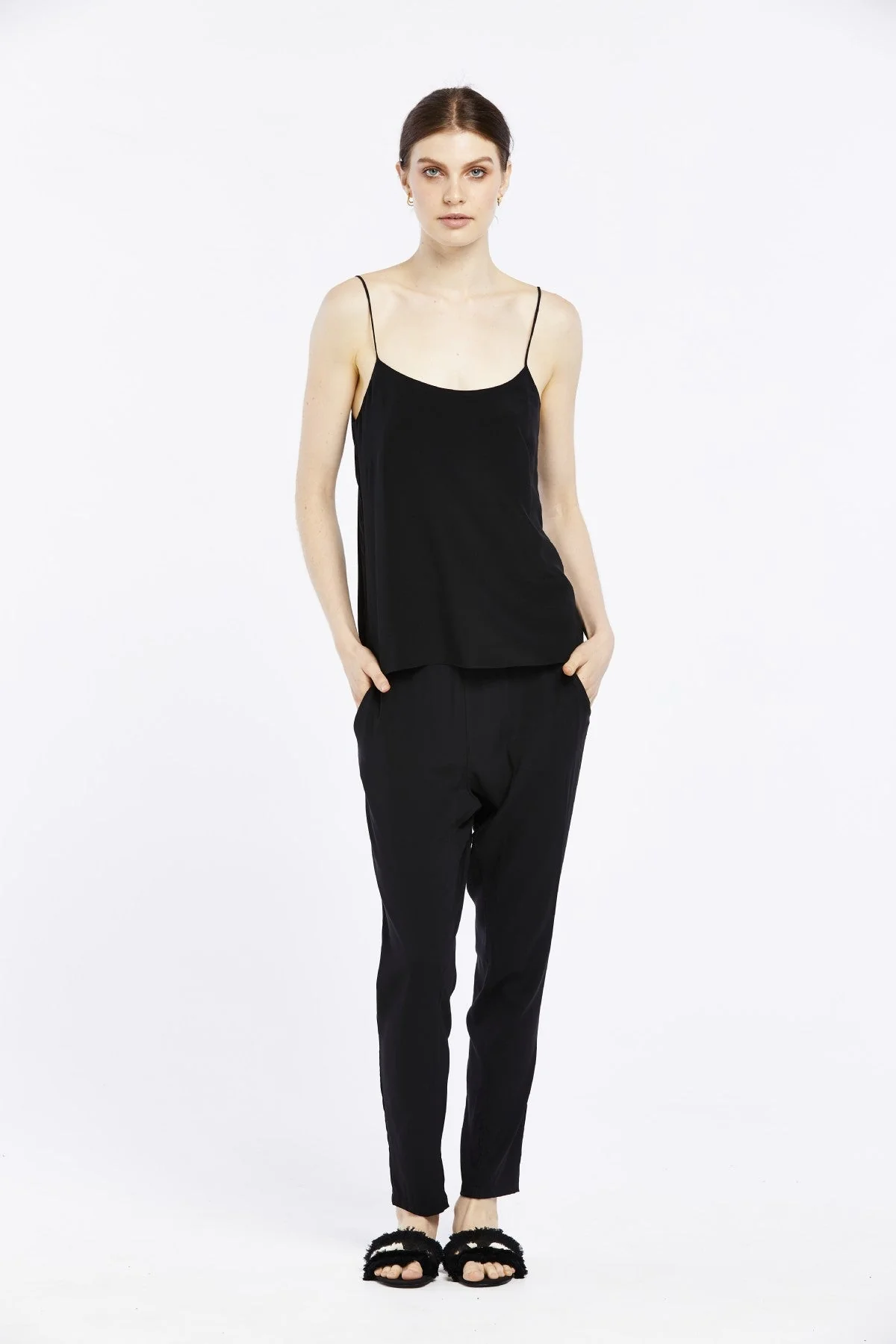 Ruby Round Neck Cami | Pine