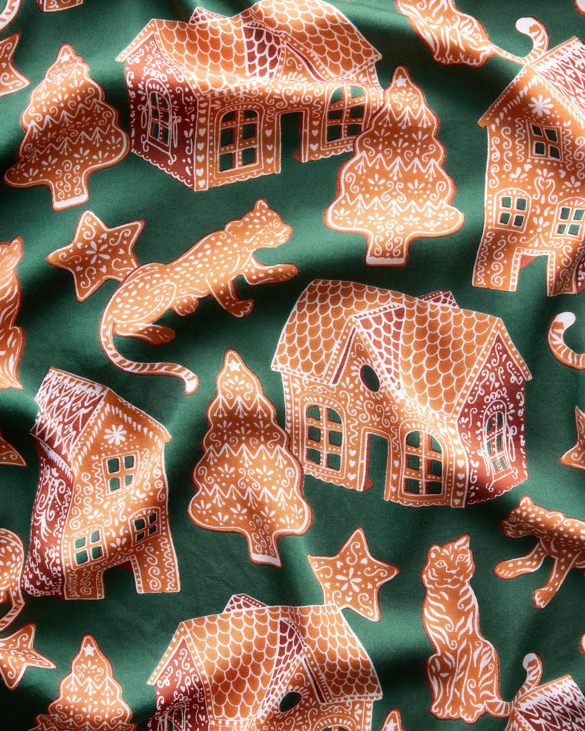 Gingerbread Party - Petite Eco Satin Wildest Dreams Set | Hunter Green - Image 7