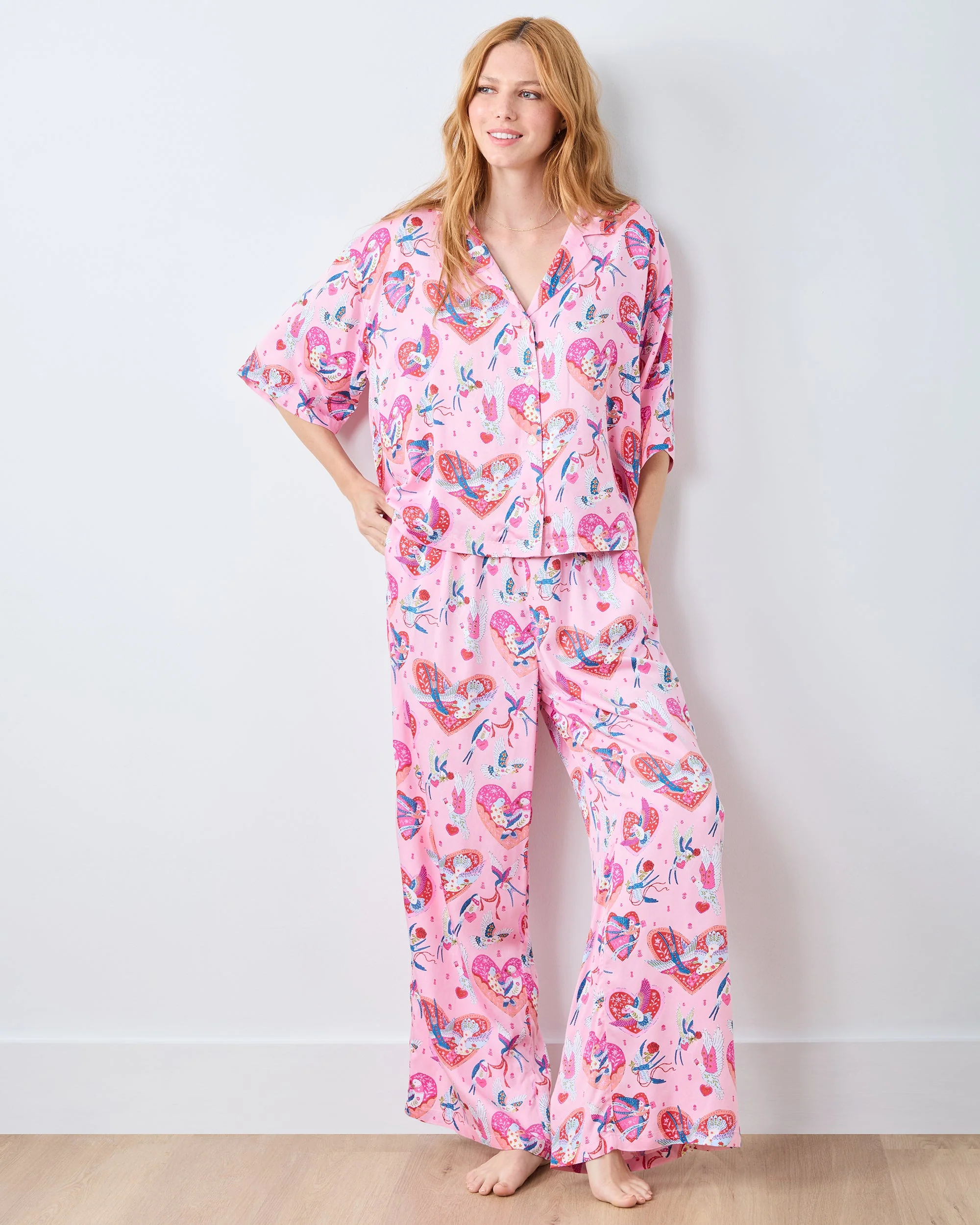 Swooning Sparrows - Eco Satin Wildest Dreams Set | Pink Petal